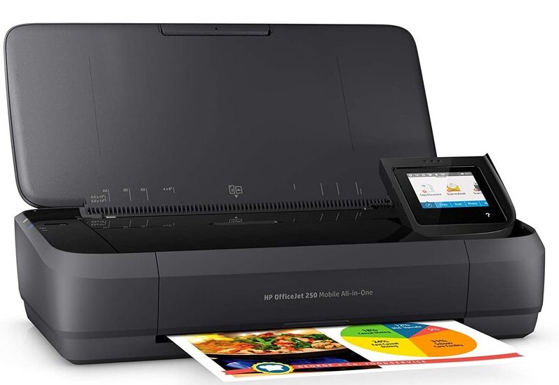 Black Printer Printing Out Document